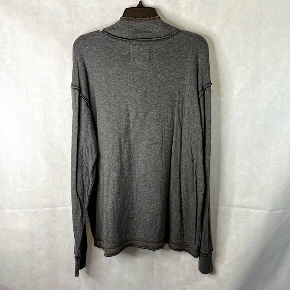 North River Raw Hem Long Sleeve 1/4 Zip Shirt Mens Size Large - Picture 2 of 11